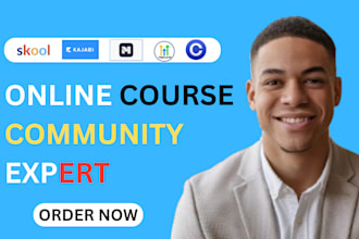 setup mighty networks, kajabi, skool online course community
