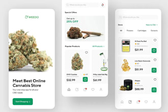 on demand cannabis delivery apps, cbd, hemp or weed marijuana apps and website