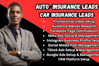 auto insurance leads, insurance car insurance leads, facebook google ads video