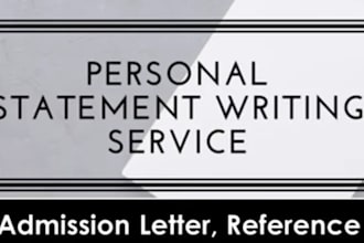 edit your personal statement or statement of purpose, sop, sor and cv
