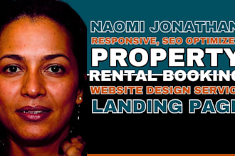 wordpress property rental website property booking website landing page redesign
