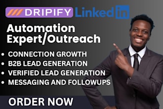 setup dripify for linkedin outreach, setup linked in account sales closer
