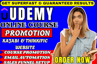 boost online course promotion  kajabi thinkific course landing page sales funnel