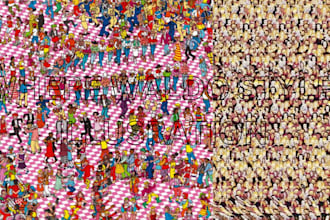 create where waldo style illustration, vector map, concept art, waldo style