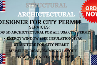 do architectural stamp, pe stamp, mep stamp, sign and seal for USA city permit