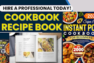 write quality cookbook recipe book cook formatting, cookbook design, ebook