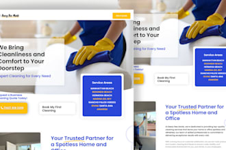 design cleaning service website with booking koala, booking koala website