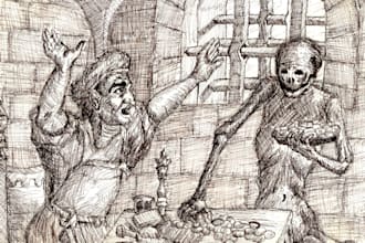 create detailed hand drawn pen and ink illustrations