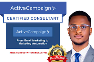 design activecampaign landing page and setup active campaign automations