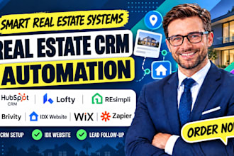 hubspot crm automation lofty resimpli brivity idx website wix zapier integration
