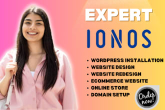design or redesign ionos website or ionos ecommerce store