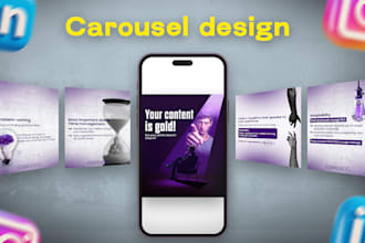 design appealing linkedin or instagram carousel posts
