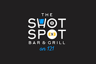 design drinking pool playing karaoke shot logo