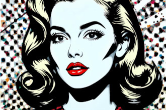 draw amazing retro comic pop art style of your photo