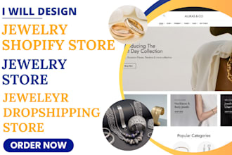 design jewelry shopify store jewelry dropshipping store jewelry website