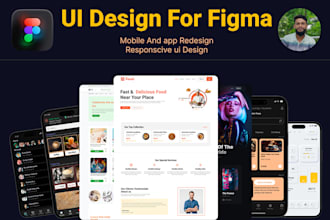 create web and app UI responsive redesign in figma