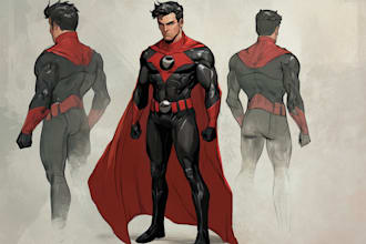draw your superhero character art