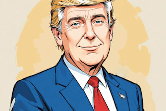 create a political and editorial cartoon