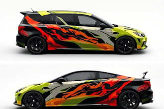 awesome car wrap design and vehicle wrap design