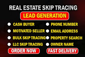 offer lead generation with skip tracing for real estate USA