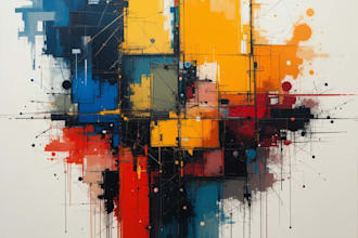 do create abstract geometric digital art