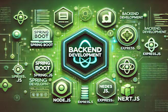 develop a high performance backend with node, spring or express