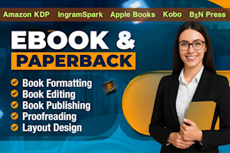 do ebook paperback formatting and publish on amazon kdp epub pdf kpf