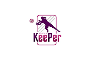 make cool young girl soccer keepers logo design