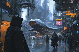 create a unique sci fi book cover