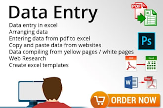 data entry and analysis work