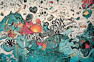create wall art, amazing mockup, decal, murals, graffiti