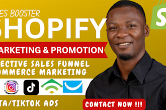 shopify ecommerce marketing manager boost shopify sales social media promotion
