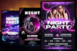 design a professional estival, club and events flyers
