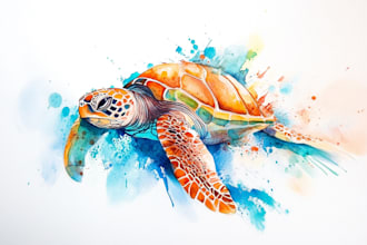 draw custom watercolor modern tattoo design unique