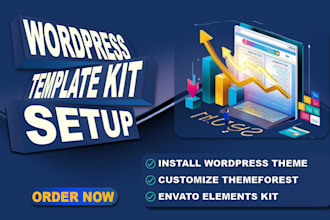 do wordpress theme installation, customization and add functionalities to envato