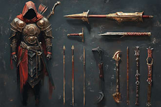 make amazing weapons and props design for you