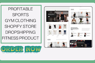 build sports gym clothing shopify store dropshipping fitness gym product website