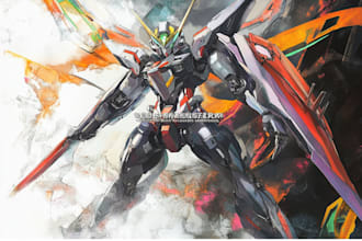 draw your robot mecha gundam in premium japan style