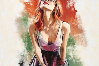draw digital watercolor illustration