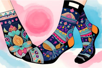 design custom and unique socks design
