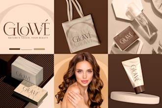 design full branding kit, brand guidelines, brand style guide identity and logo