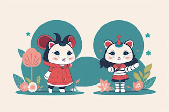 draw cartoon mascot character design