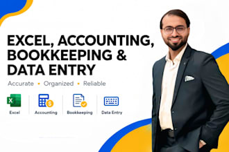 do professional excel accounting, bookkeeping and data entry