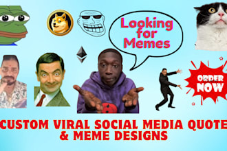 create viral social media quote designs, memes, and aesthetic posts
