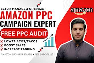 setup and optimize amazon ppc advertising campaign, sponsored ppc ads