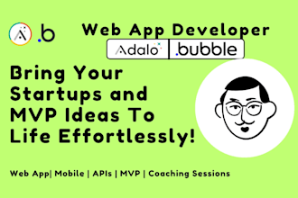 develop bubble app adalo app adalo web app adalo mvp bubble adalo mobile app