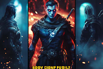 draw a sci fi character illustration or sci fi character