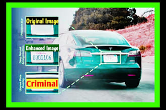 enhance and deblur cctv footage, vehicle license plate image