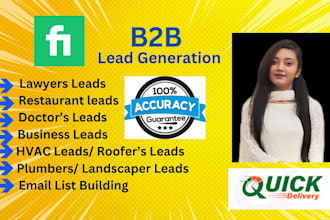do b2b lead generation for lawyers, restaurants, roofing and hvac, doctors