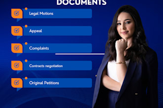 be your lawyer for all court documents, pleadings, appeals, motions, petitions